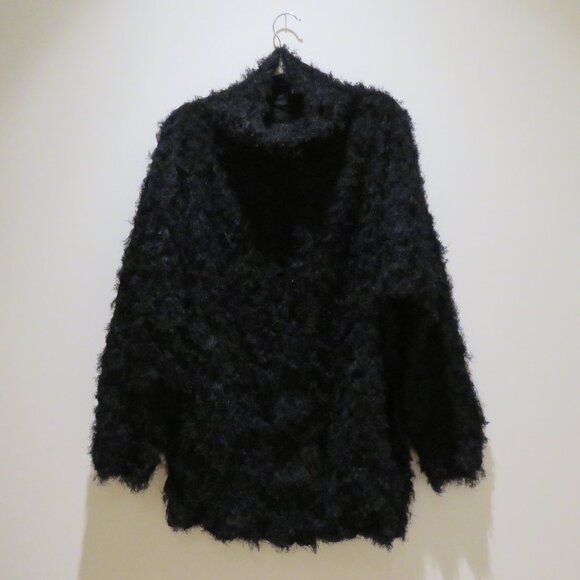 ISSEY MIYAKE Shaggy Oversized Jacket in Black Avant Garde Abstract Minimalist - Picture 2 of 14